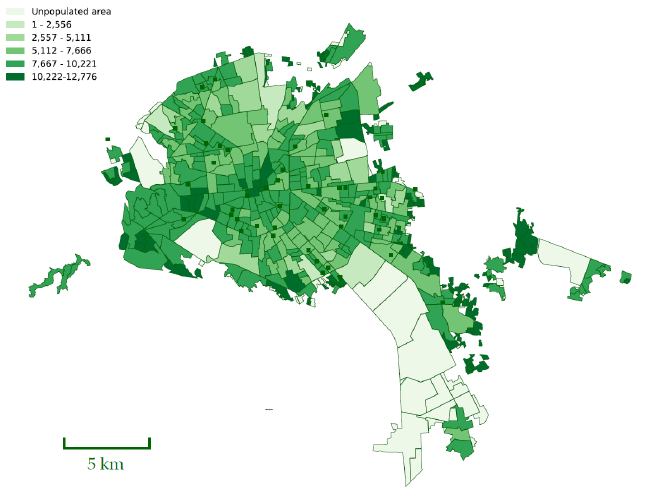 San Louis Potosi - Population Map